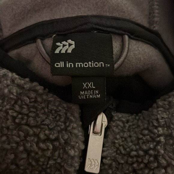 all in motion Men’s Two Tone Sherpa Full Zip Jacket NWT - Picture 5 of 7